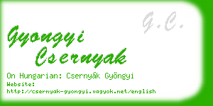 gyongyi csernyak business card