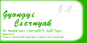 gyongyi csernyak business card